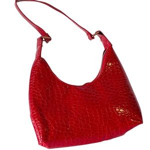 Red Crocodile Handbag Purse